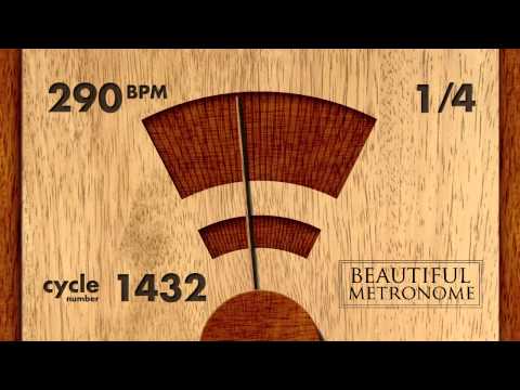 290 BPM 1/4 Wood Metronome HD