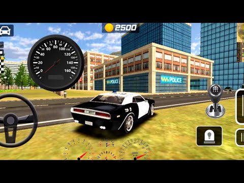 POLİCE CAR DODGE CHALLENGER 🚓 CİTY DRİVE SİM | MOBİLE CAR GAME GAMEPLAY | POLİCE CAR COP SİM