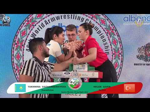 Gozhamberdiyeva Takhmina vs Sahin Melek | Up to 55 kg | XLVI WORLD ARMWRESTLING CHAMPIONSHIP | 2025