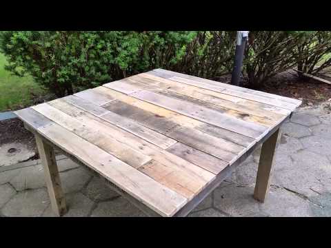 DIY Pallet Table - 100% Pallet Wood Table ~ Mesa de Madera de Palets