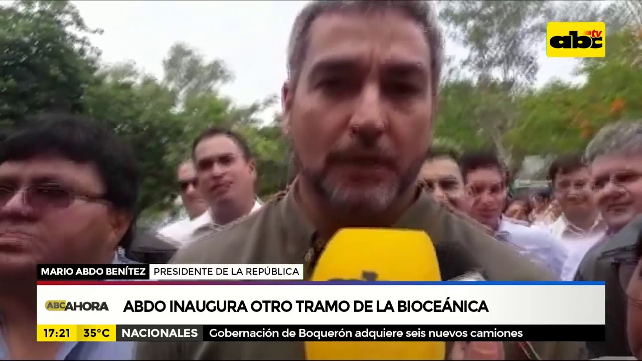 Abdo inaugura otro tramo de la bioceánica