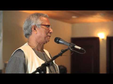 Professor Muhammah Yunus speaks in Haiti