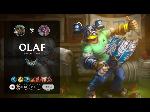 Olaf Top vs Lillia - KR Challenger Patch 12.16
