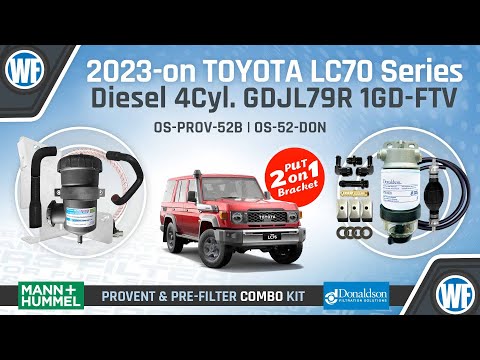 Mann Provent & Don Pre-Filter Combo Kit Installation for 2023-on Toyota Landcruiser 70 Series GDJL