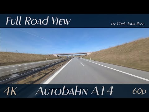 Mecklenburg-Vorpommern, Germany: Autobahn (A14), Jesendorf, Krassow - 4K (UHD/2160p/60p)