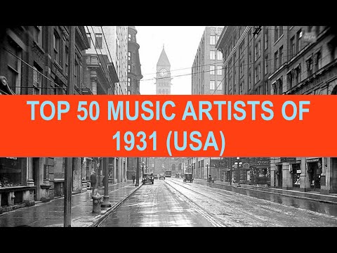 TOP 50 MUSIC ARTISTS OF 1931 USA; G Lombardo, R Etting, C Colloway, B Crosby, E Waters, R Vallee, Bo