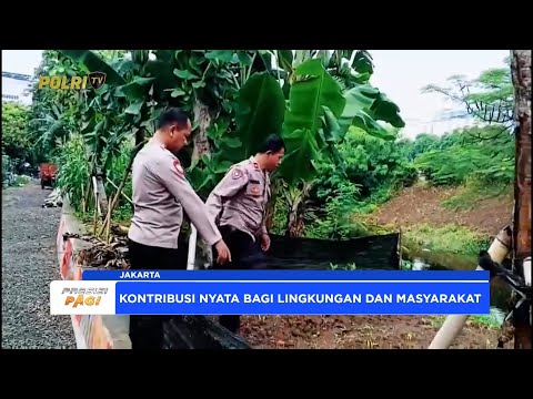 POLSEK METRO PENJARINGAN RAWAT KEBUN JAGUNG SIMBOL KETAHANAN PANGAN SAMBUT HARI BHAYANGKARA KE-79