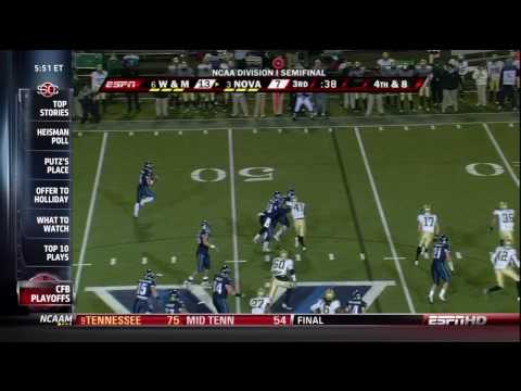 12/11/2009 William & Mary vs Villanova Football Highlights (NCAA Semifinals)