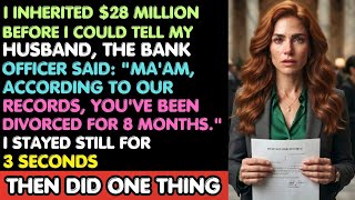 Inherited $28M. Before I Could Tell My Husband, the Bank Officer Said: Ma'am, You've Been Divor...