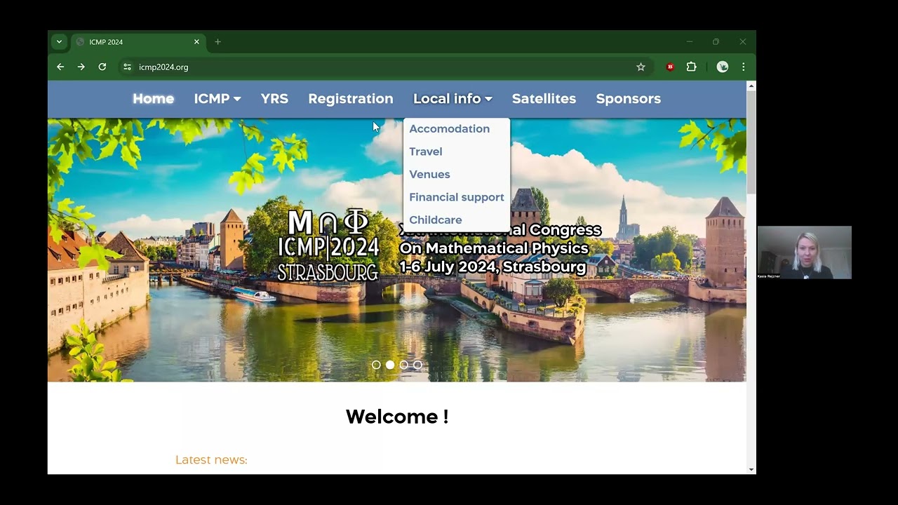 Pre-talk ad: ICMP 2024 -- the XXI International Congress On Mathematical Physics