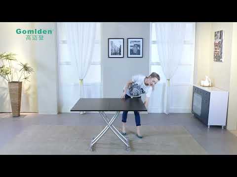 Раскладной стол-трансформер B2219 S 8, столешница со стеклом