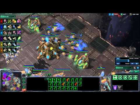 Starcraft 2 3v3 ZZP vs PPP HD