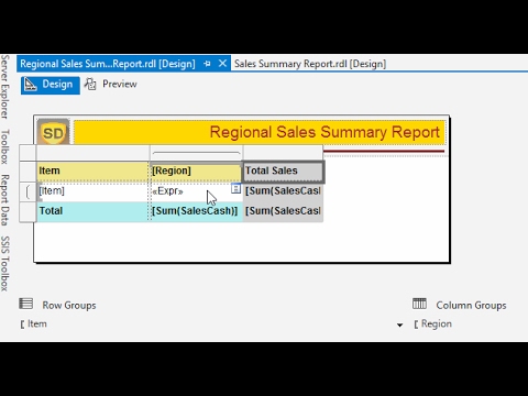 SSRS - How to Build a Matrix Report in SSRS