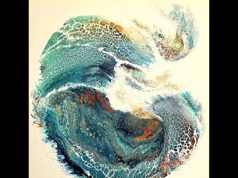 (107)  HUGE EPIC WAVE Acrylic Dirty Pour Mixed Brands w/ Owatrol with Sandra Lett 060518