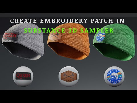 , title : 'How to create an embroidery patch in Adobe illustrate and substance 3d sampler'