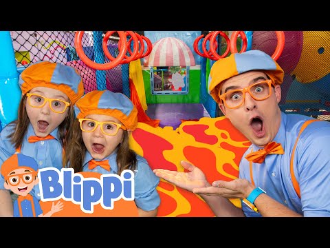 Blippi Plays Floor is Lava and Finds Shapes! 🔥🔷 Can Layla and Myka Spot Them All?