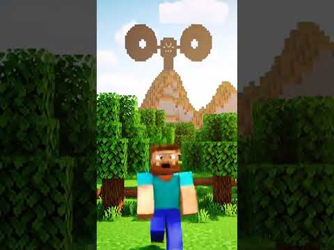 Siren head in Minecraft world😨#sirenhead #foryou #scary#minecraft #steve #horror