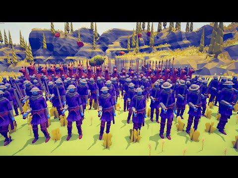 100x FRENCH ARMY SIEGE ENEMY CASTLE - Totally Accurate Battle Simulator TABS