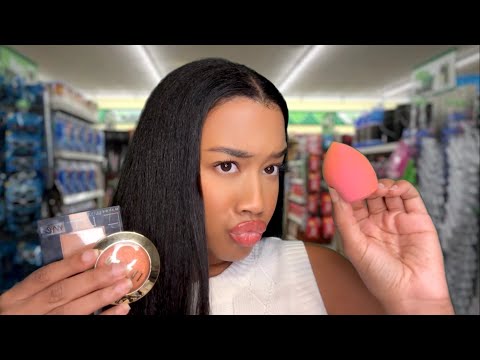 ASMR Girl at Dollar Tree Does Your Skincare 🌳🧴 *She Doesn’t Even Work There | Personal Attention