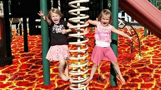 THE FLOOR IS LAVA AT A PARK!!!