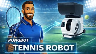 PONGBOT Pace S Pro Tennis Ball Machine - World's First True AI Tennis Ball Machine - Up to 80 mph