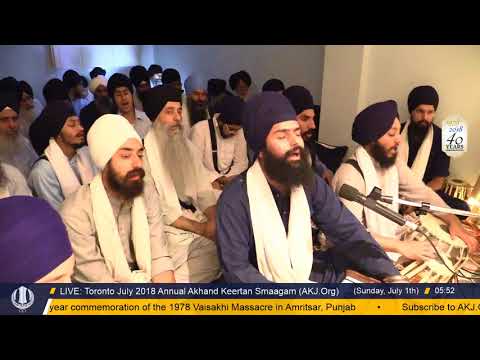 001 Toronto July 2018  Sunday Morning - Bhai Pritpal Singh Jee