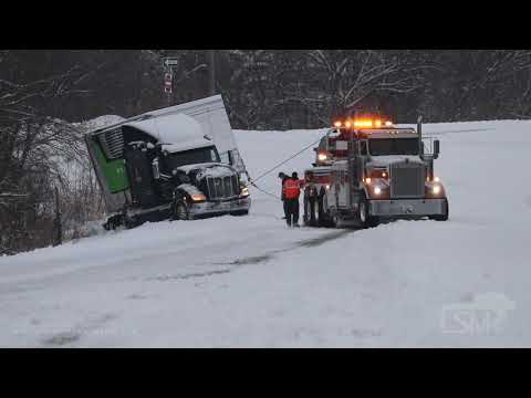 12-29-2020 Des Moines, IA - Truck Nearly Hits State Trooper Vehicle on I80 - Jackknifed Semis - Slid