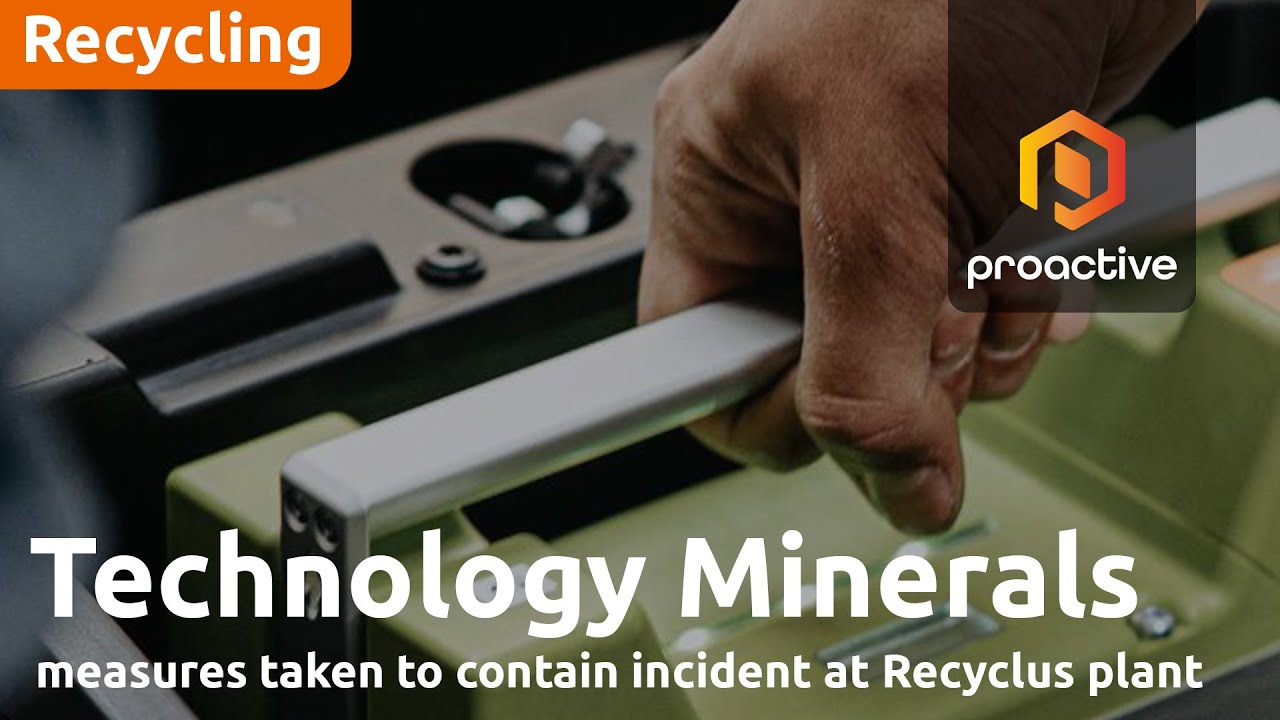 Technology Minerals chairman says measures taken helped contain incident at Recyclus plant