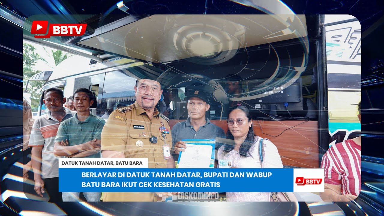 BERLAYAR DI DATUK TANAH DATAR, BUPATI DAN WABUP BATU BARA IKUT CEK KESEHATAN GRATIS