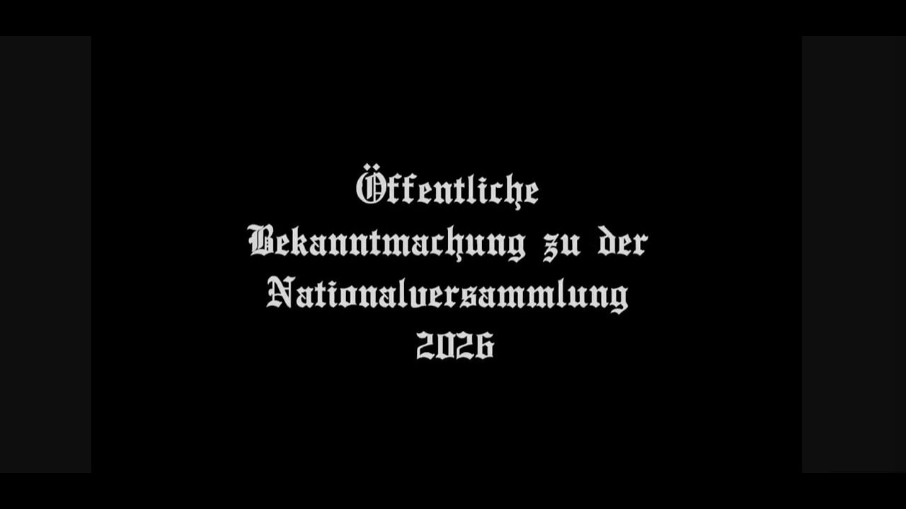 Bekanntmachung Nationalversammlung 2026 - Durch Vorbereitung der Menschen im VDWK