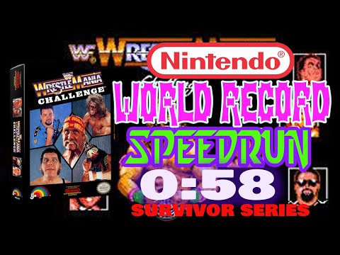 WWF WrestleMania Challenge (NES) Survivor Series 3v3 - Speedrun 0:58 *World Record*