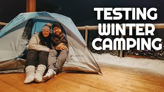 Introduction to WINTER CAMPING | Camping on our Deck | Our First Attempt at Winter Camping | Ontario