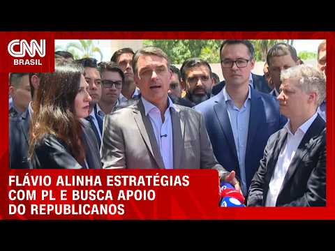 Flávio alinha estratégias com PL e busca apoio do Republicanos em Brasília | CNN 360°