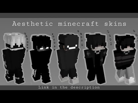 25 aesthetic minecraft skins | black , link in the description.