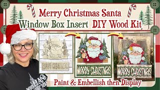 🎅🎄 Merry Christmas Santa Window Bow Insert DIY Wood Kit from The Rust-Covered Cottage by Christina