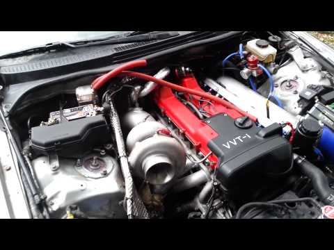 Lexus IS300 Turbo Startup w/ BC stage 3 camshafts & ATI crank pulley