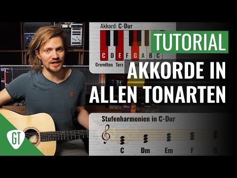 Finding chords that fit together and the CAGED system | Guitar Tutorial German