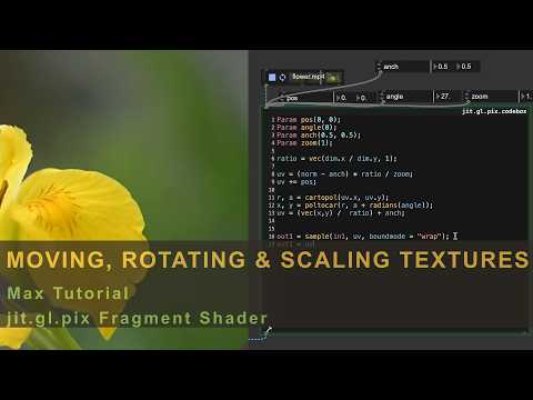 jit.gl.pix Codebox Basics #1 | Moving, Rotating & Scaling Textures