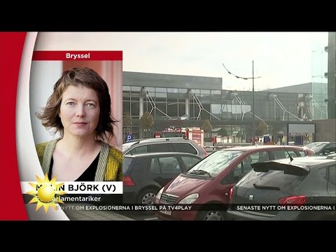 Ögonvittne i Bryssel: ”Det trillade ner grus från taket – vi blev jätterädda” - Nyhetsmorgon (TV4)