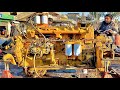 Rebuilding Komatsu Bulldozer Engine Completely | Restoretion of Komatsu D155-A Engine