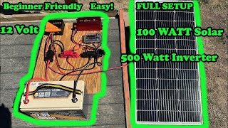 Easy Solar Power System FULL BUILD For Beginners!  STEP BY STEP
