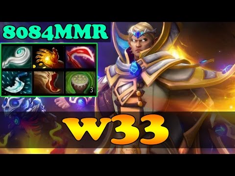 Dota 2 - w33 8084 MMR Plays Invoker vol 14 - Ranked Match Gameplay