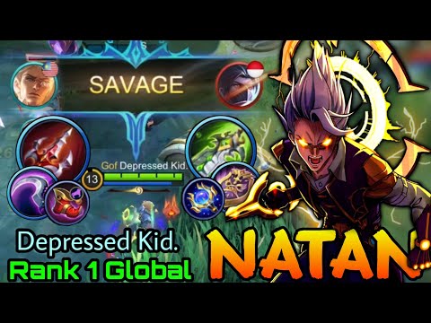 SAVAGE!! Natan Time Wielder  - Top 1 Global Natan by Depressed Kid. - Mobile Legends Bang Bang