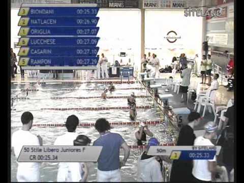Finale dei 50 Stile Libero Juniores Femmine - 16 Memorial Chiara Giavi