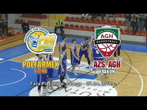 Skrót meczu Polfarmex Kutno - AZS AGH Kraków - 07.04.2019