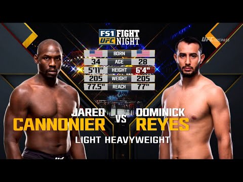 Jared Cannonier vs Dominick Reyes full fight