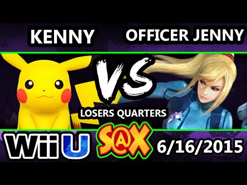 S@X 102 - Kenny (Pikachu) Vs. Officer Jenny (ZSS) SSB4 Losers Quarters - Smash Wii U - Smash 4