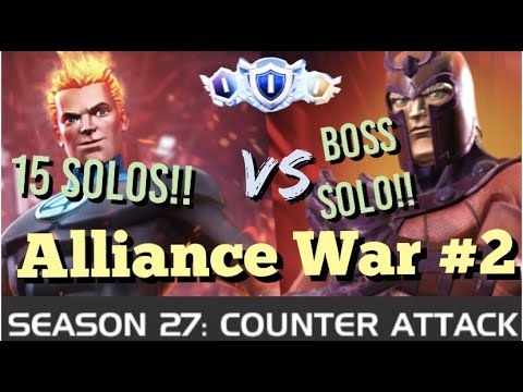 MCOC - Alliance War - Season 27 - War #2 - 15 Solos - Torch VS Magneto - Boss Solo!!