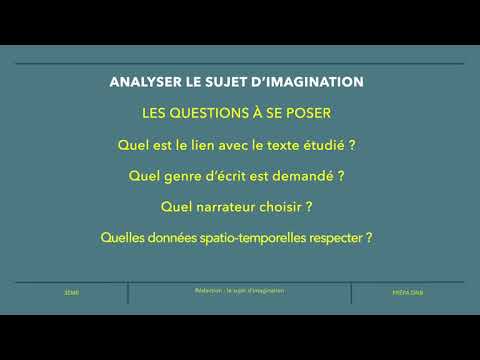 le sujet d'imagination