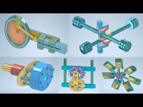Converting Rotational Motion into Linear - Mechanical Mechanisms -  Mechanical Principles - ميكانزم
